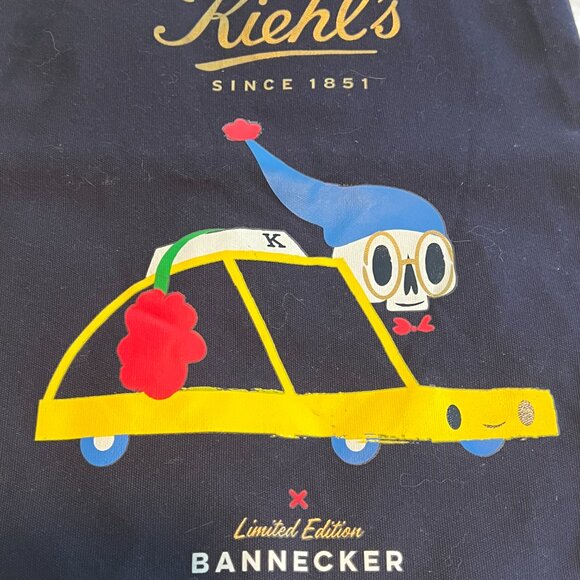 NWOT Kiehls Limited Edition Navy Blue Canvas Tote - Picture 8 of 8